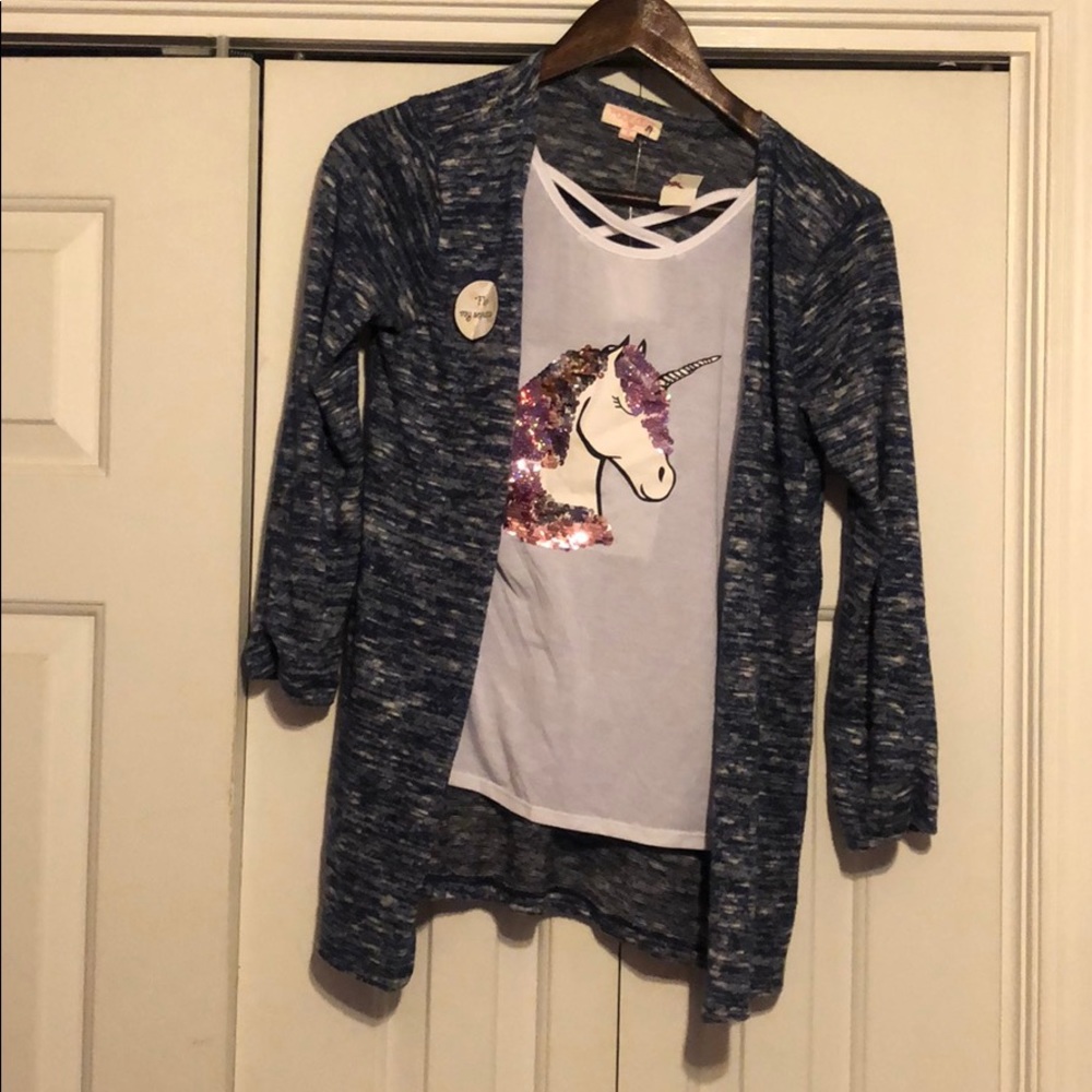 Flip sequin unicorn shirt